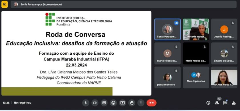 NAPNE-Calama troca experiências sobre Educação Inclusiva com equipe de ensino do Instituto Federal do Pará em Marabá