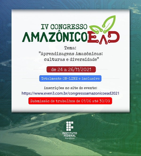 IV Congresso Amazônico de EaD/IFRO está com inscrições abertas