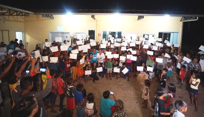 Campus Ariquemes faz finalização do Programa Famílias Fortes na Aldeia Wari em Guajará-Mirim