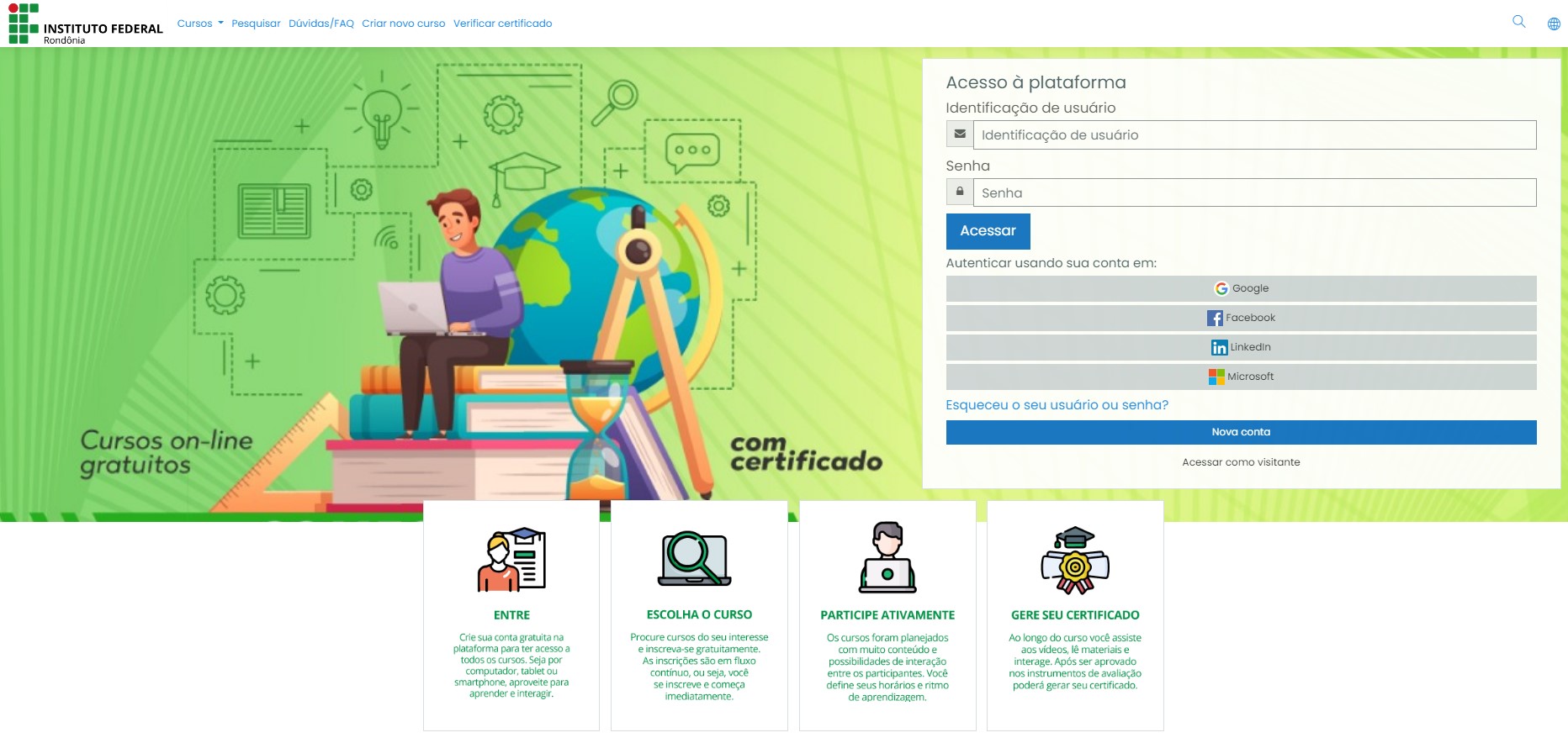 Planejamento, Orçamento e Gestão - Escola de Governo passa a utilizar  Ambiente Virtual de Aprendizagem para ofertar cursos - Governo do Estado de  Rondônia - Governo do Estado de Rondônia