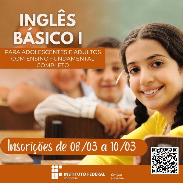 Campus Ji-Paraná oferta 12 vagas para curso de Inglês Básico