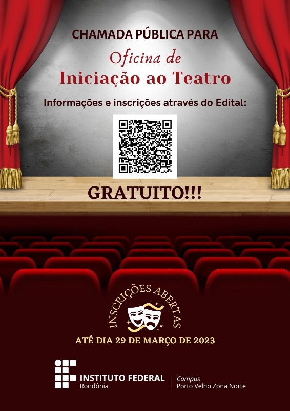 Campus Porto Velho Zona Norte abre Inscrições para oficina de Iniciação ao Teatro