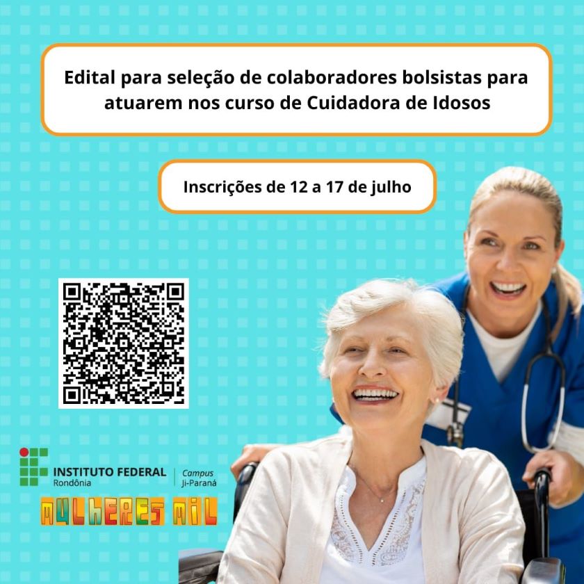 Campus Ji-Paraná seleciona colaboradores para atuar no curso de cuidador de idosos