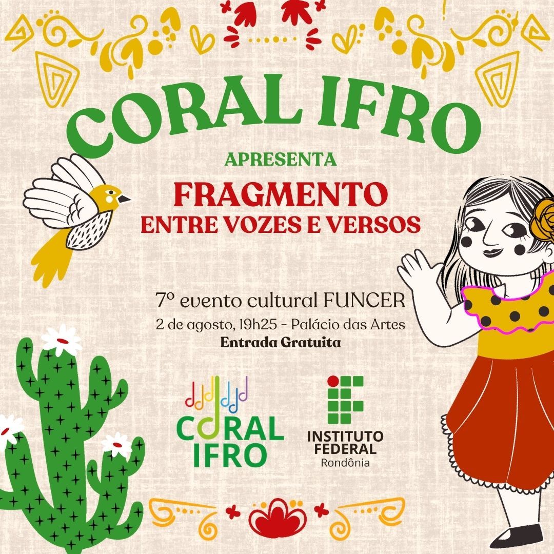 Coral IFRO fará o primeiro espetáculo de 2024 em evento no Palácio das Artes