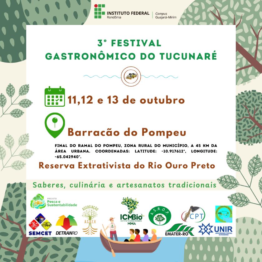 IFRO participa do 3° Festival Gastronômico do Tucunaré na Resex do Rio Ouro Preto