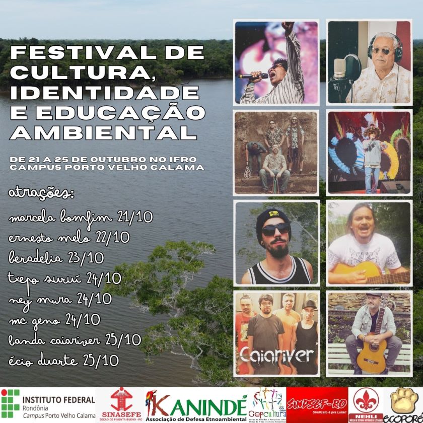 Primeira edição do Festival de Cultura, Identidade e Educação Ambiental inicia dia 21 no Campus Calama