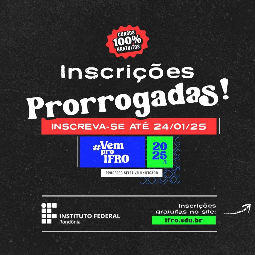 Prorrogado o prazo de inscrição no Seletivo Unificado (PSU/...