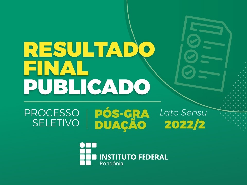 Resultado Final PS Pós IFRO