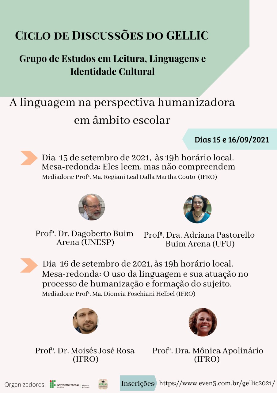 Campus Ji-Paraná terá debate sobre “A linguagem na perspectiva humanizadora em âmbito escolar”