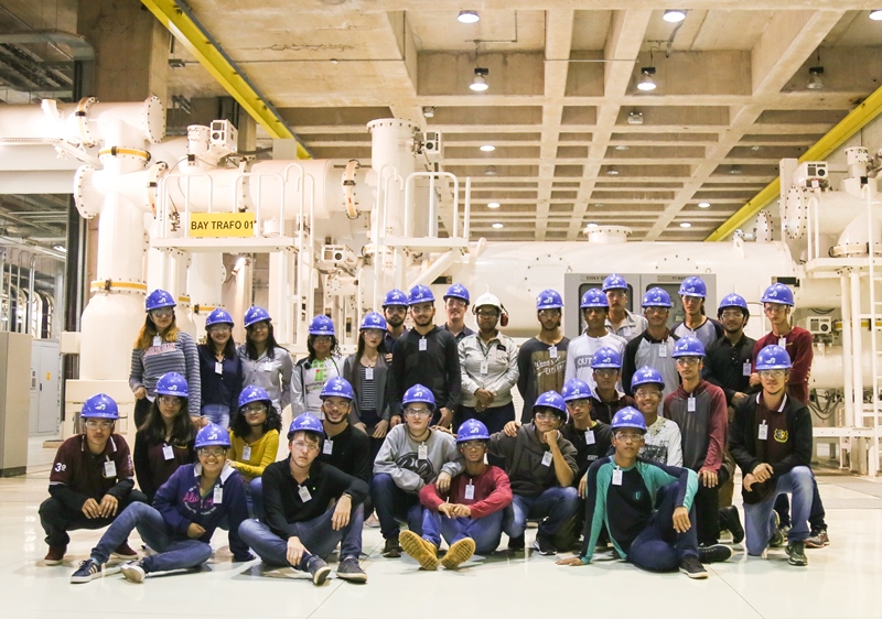 Estudantes de Eletrotécnica conhecem estrutura da Usina Hidrelétrica de Jirau