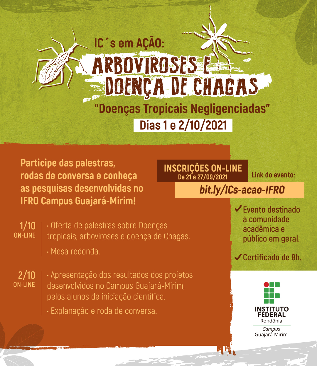 Projeto de Extensão do Campus Guajará-Mirim debate arboviroses e doença de Chagas