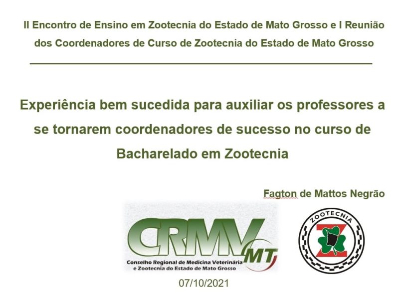 Coordenador de Curso do Campus Colorado participa de evento do CRMV de Mato Grosso