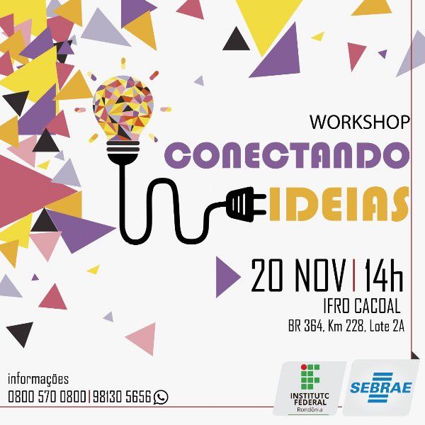 Workshop Conectando Ideias acontece na quarta-feira em Cacoal