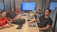 Equipe_na_sede_do_TCE_-_Danilo_Adrian_Jackson_Igor-Auditor_responsável_Gabriel_e_Wallyson
