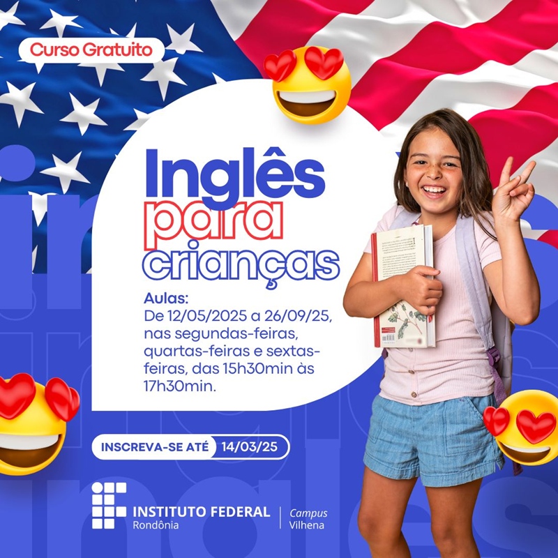 Campus Vilhena seleciona candidatos para “English for Kids”