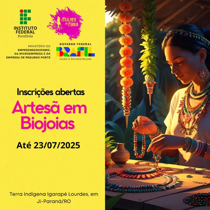 IFRO oferta cursos gratuitos de Artesã em Biojoias em Comunidades Indígenas de Ji-Paraná