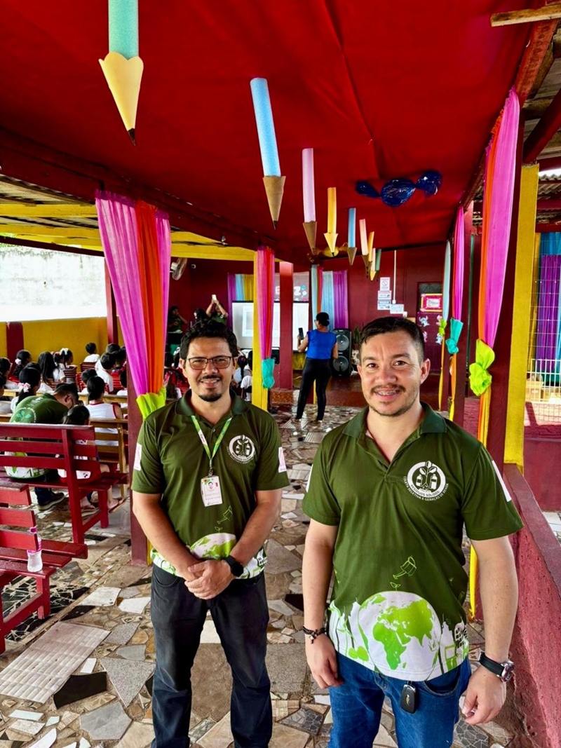 Ação lúdica de educação ambiental envolve crianças no Centro Educacional Mundo Encantado