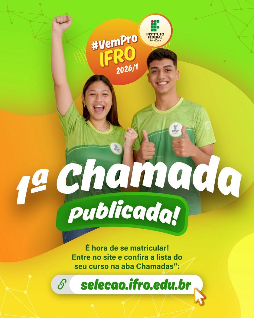 Com a convocação do PSU/IFRO 2026/1 publicada, prazo de mat...