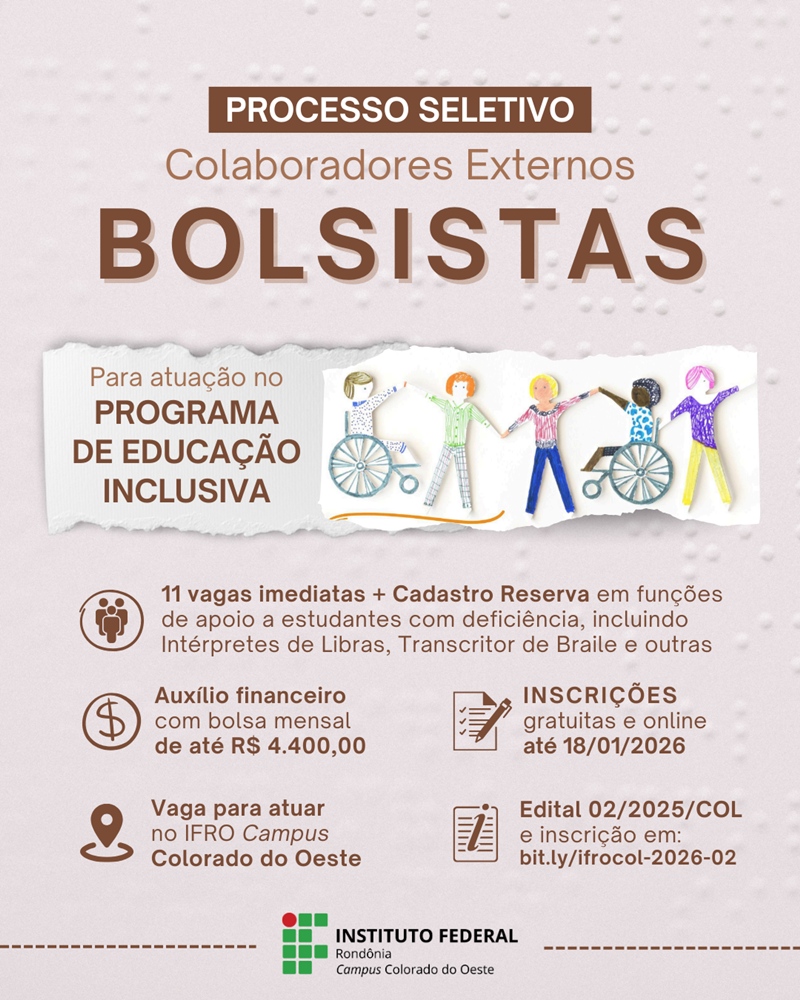 Post Selecao Educacao Inclusiva IFRO COL ED 2026 02 v2