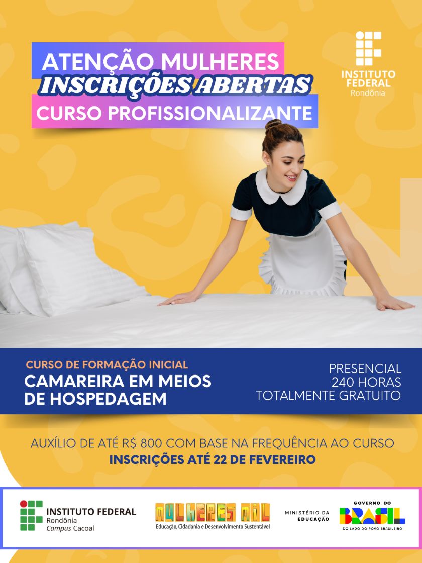 Campus Cacoal abre inscrições para cursos gratuitos com bolsas de até R$ 800