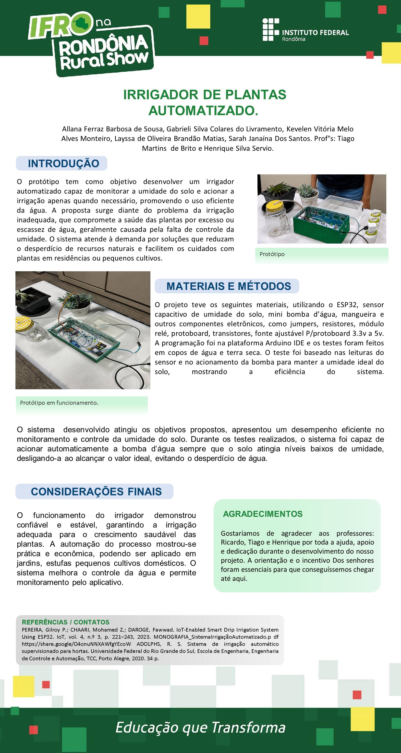 Estudantes do Campus Calama do IFRO apresentam soluções inovadoras na Rondônia Rural Show 2026