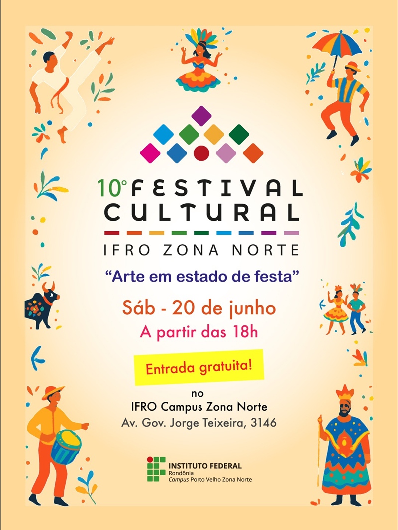 Zona Norte celebra 10 anos de arte e cultura com Festival aberto à comunidade de Porto Velho