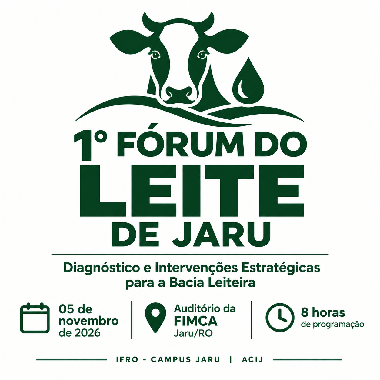 Cartaz do Fórum do Leite em Jaru